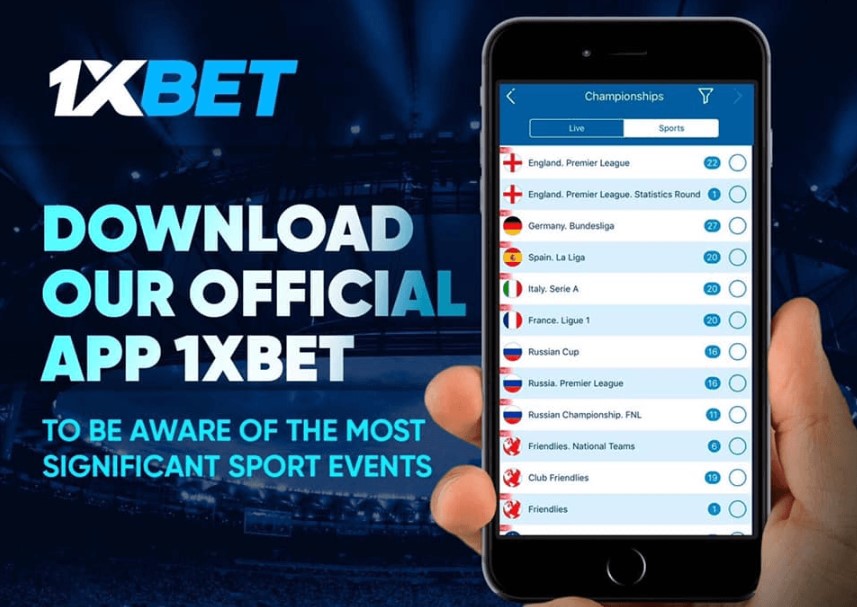 Download official app 1xbet.